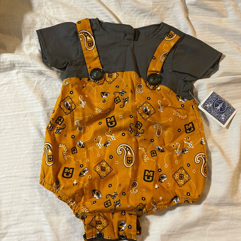 Handmade Mizzou Baby Romper